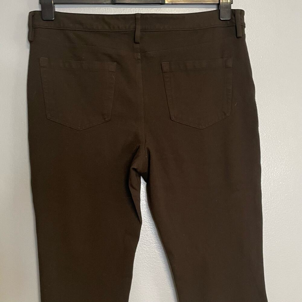 NYDJ Brown Ponte Knit Skinny Leg Dress Pants 14 - Picture 6 of 6